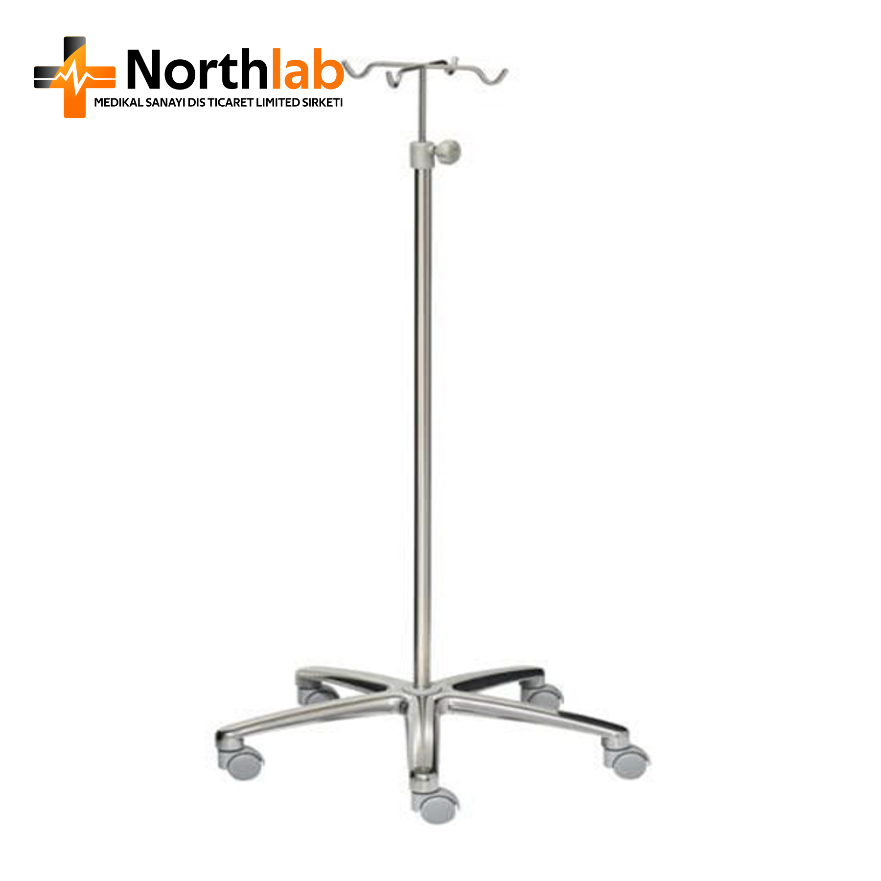 IV Stand with 4 Hooks